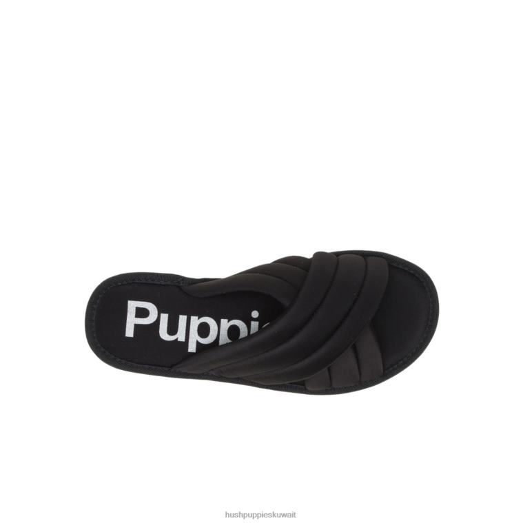 كو Hush Puppies نحيف صندل منزلق الشمس المشرقة أسود جريء صندل HZ8X425