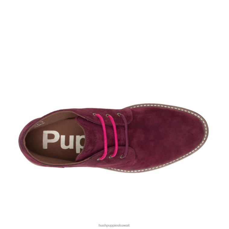 كو Hush Puppies رجال ديترويت تشوكا النبيذ من جلد الغزال حذاء طويل HZ8X4268