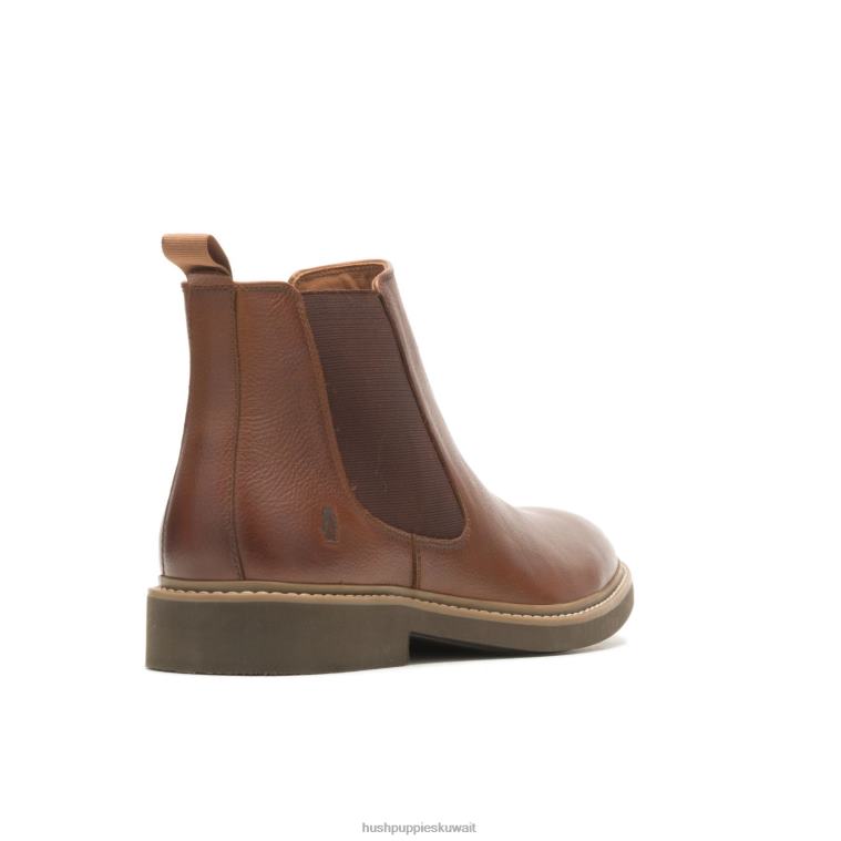 كو Hush Puppies رجال التمهيد تشيلسي ديترويت جلد كونياك حذاء طويل HZ8X4270