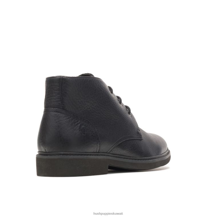 كو Hush Puppies رجال ديترويت تشوكا جلد أسود حذاء طويل HZ8X4272