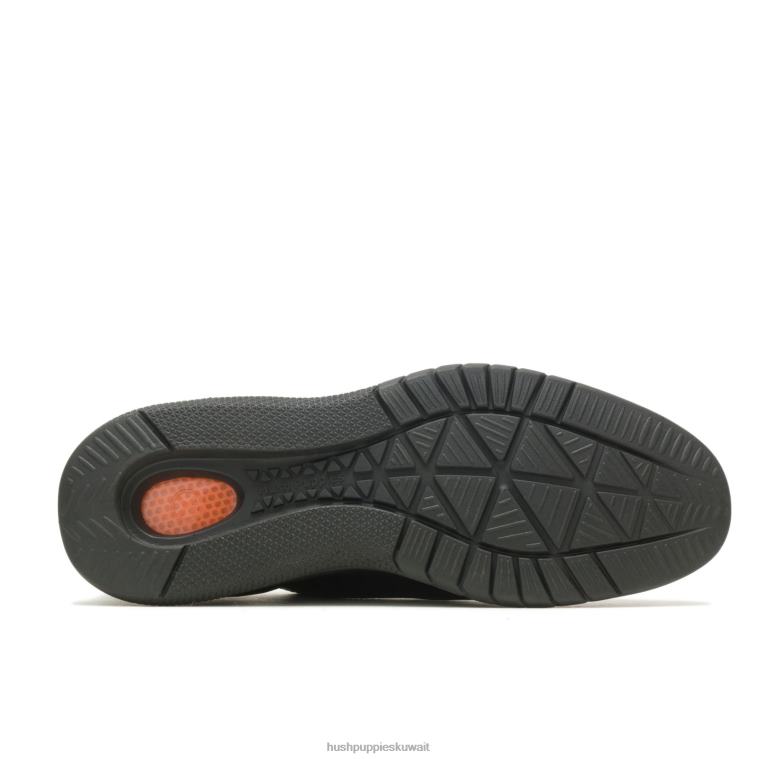 كو Hush Puppies رجال تقدم الدانتيل يصل أكسفورد جلد أسود جريء أكسفورد HZ8X4289