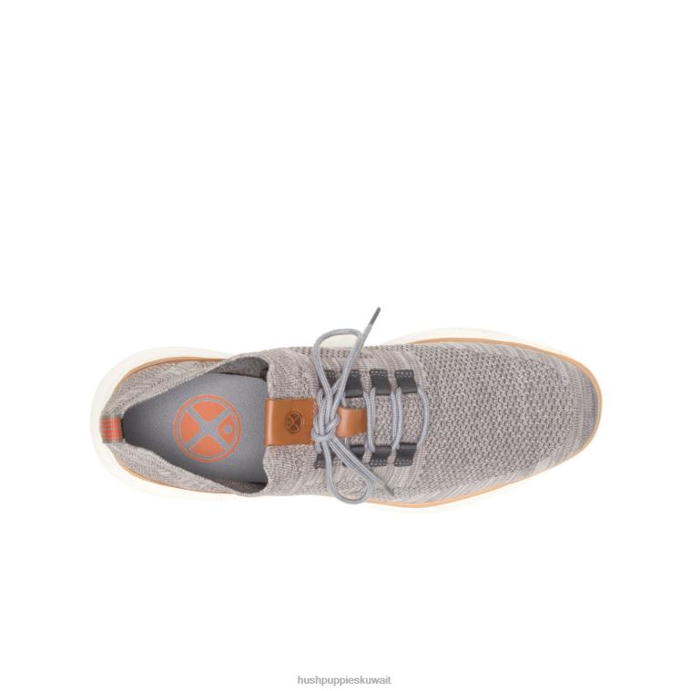 كو Hush Puppies رجال تقدم الدانتيل متماسكة متماسكة رمادي غامق حذاء رياضة HZ8X4290