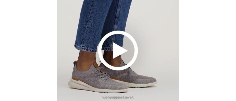 كو Hush Puppies رجال تقدم الدانتيل متماسكة متماسكة سوداء جريئة حذاء رياضة HZ8X4291