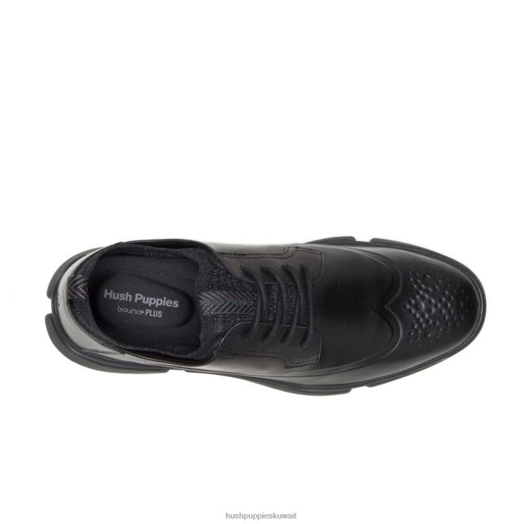 كو Hush Puppies رجال بينيت وينج تيب أكسفورد جلد أسود أكسفورد HZ8X4299
