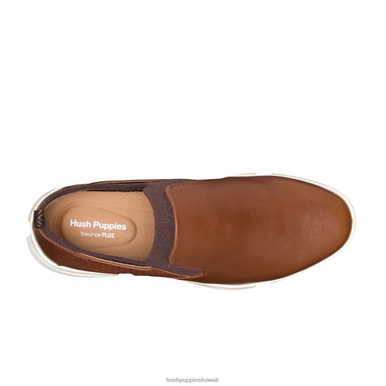 كو Hush Puppies رجال بينيت سهل اصبع القدم سهل الارتداء جلد كونياك أكسفورد HZ8X4300