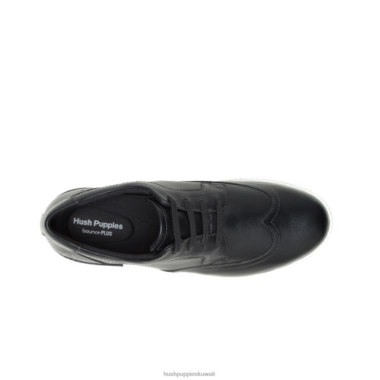 كو Hush Puppies رجال هيث وينج تيب أكسفورد جلد أسود أكسفورد HZ8X4303