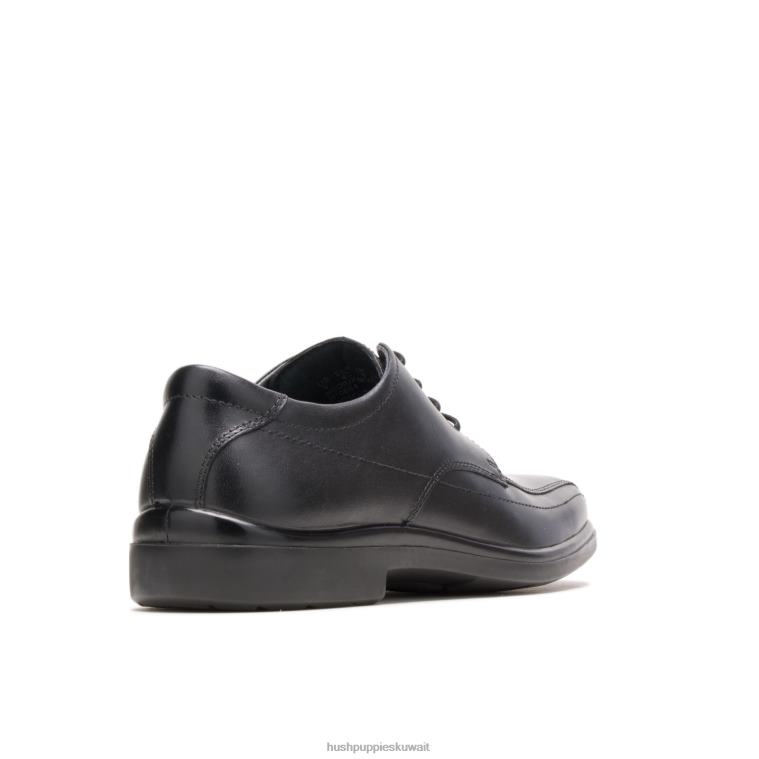 كو Hush Puppies رجال يغامر جلد أسود أكسفورد HZ8X4304