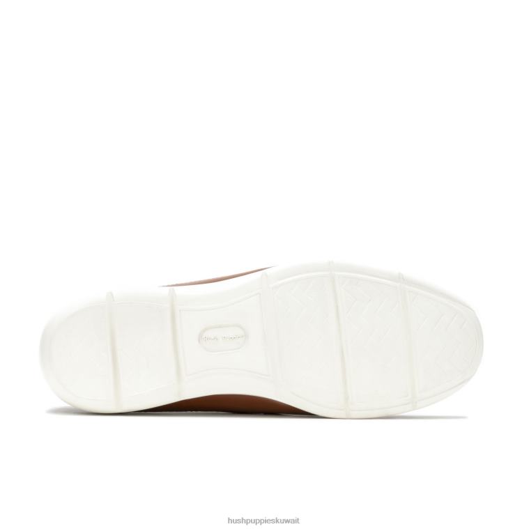 كو Hush Puppies رجال جوليان لوفر جلد كونياك الكسول HZ8X4305