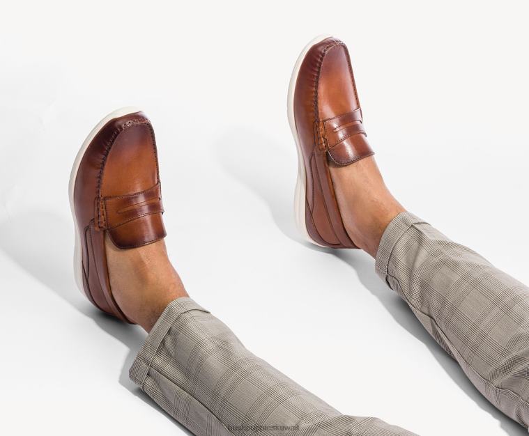 كو Hush Puppies رجال جوليان لوفر جلد أسود جريء الكسول HZ8X4306