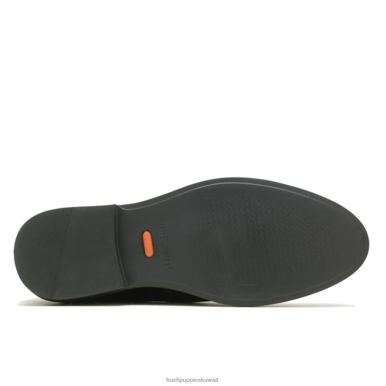 كو Hush Puppies رجال إيرل لوفر جلد الغزال الأسود الجريء الكسول HZ8X4309