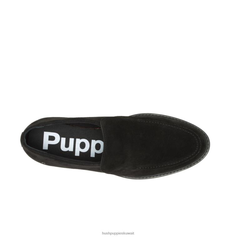 كو Hush Puppies رجال إيرل لوفر جلد الغزال الأسود الجريء الكسول HZ8X4309