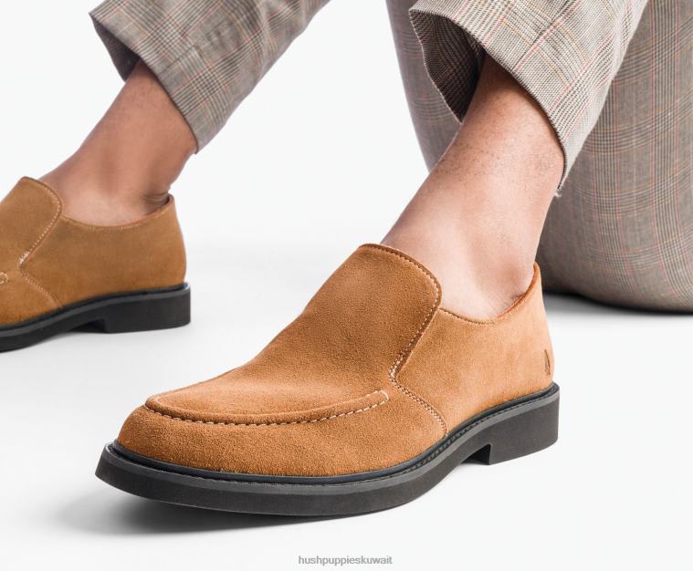 كو Hush Puppies رجال إيرل لوفر جلد الغزال الأسود الجريء الكسول HZ8X4309