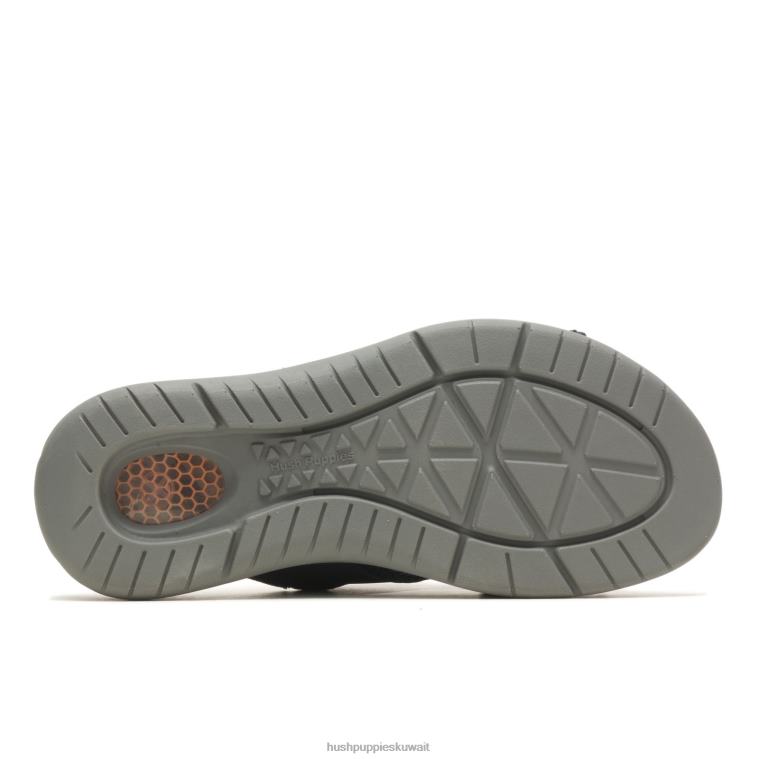 كو Hush Puppies رجال تفعيل صندل منزلق جلد أزرق داكن صندل HZ8X4318