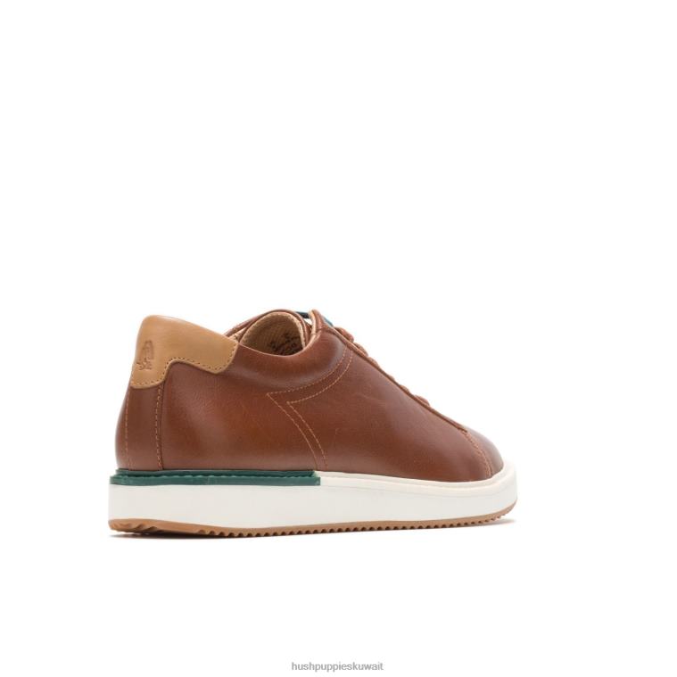 كو Hush Puppies رجال حذاء هيث جلد كونياك حذاء رياضة HZ8X4324