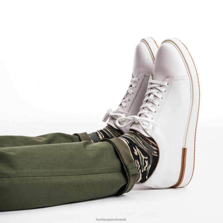 كو Hush Puppies رجال حذاء هيث جلد أسود حذاء رياضة HZ8X4325