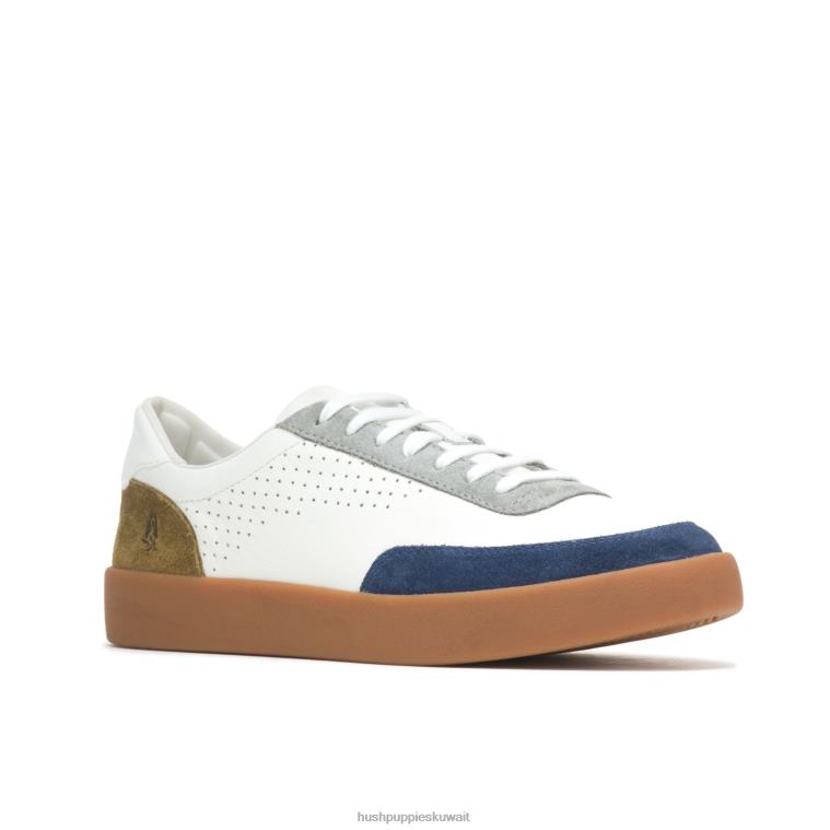 كو Hush Puppies رجال حذاء تشارلي كورت زيتون متعدد الجلد المدبوغ حذاء رياضة HZ8X4327