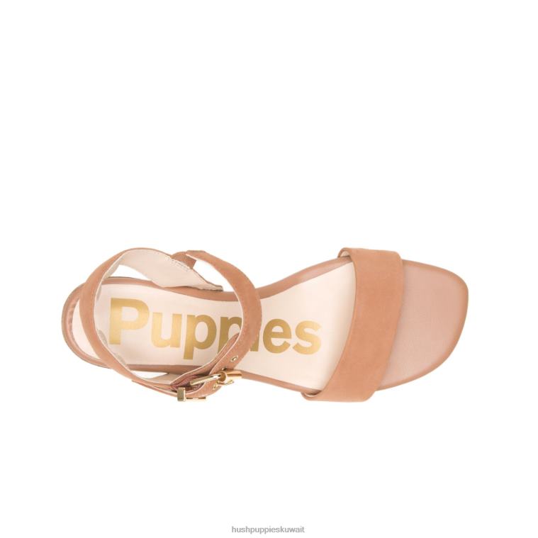 كو Hush Puppies نحيف صندل ليلى بطبعات خطوط نوبوك الصحراء تان كعوب HZ8X433
