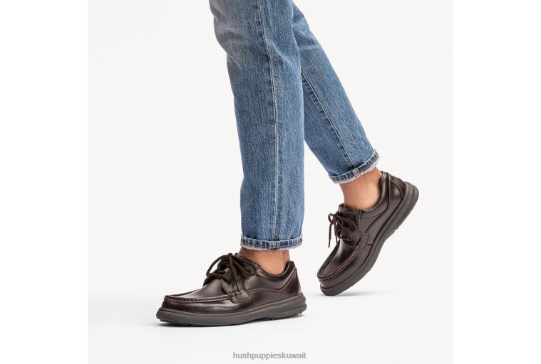 كو Hush Puppies رجال جوس جلد بني غامق أحذية المشي HZ8X4360