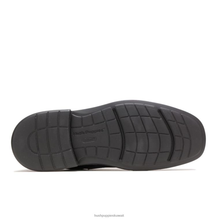 كو Hush Puppies رجال قادوس بيري جلد أسود أحذية المشي HZ8X4362