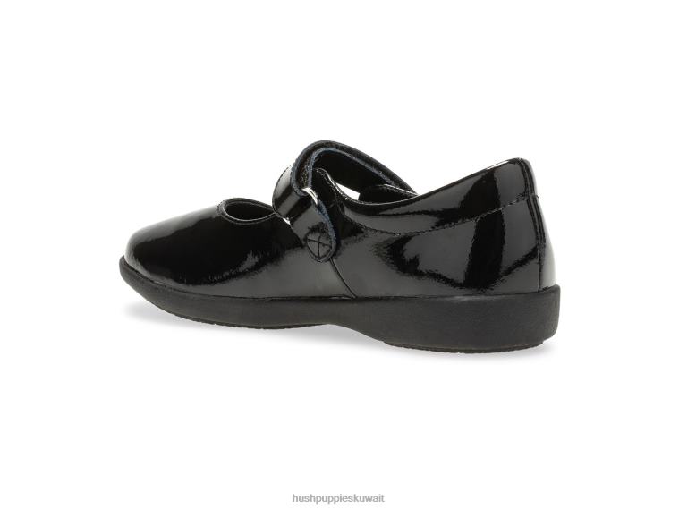 كو Hush Puppies بنت طفل كبير ليكسي ماري جين أسود براءة اختراع أحذية HZ8X4372