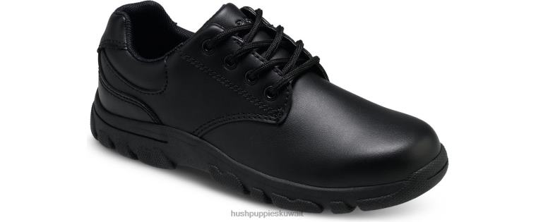 كو Hush Puppies ولد أكسفورد تشاد طفل كبير أسود أحذية HZ8X4377
