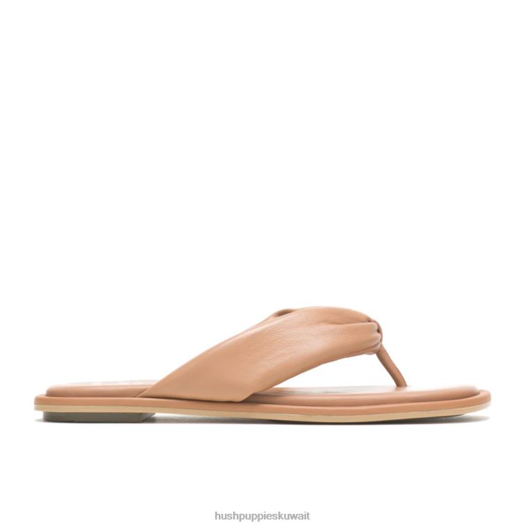 كو Hush Puppies نحيف إميلي تو بوست صندل جلد تان الصحراء صندل HZ8X44