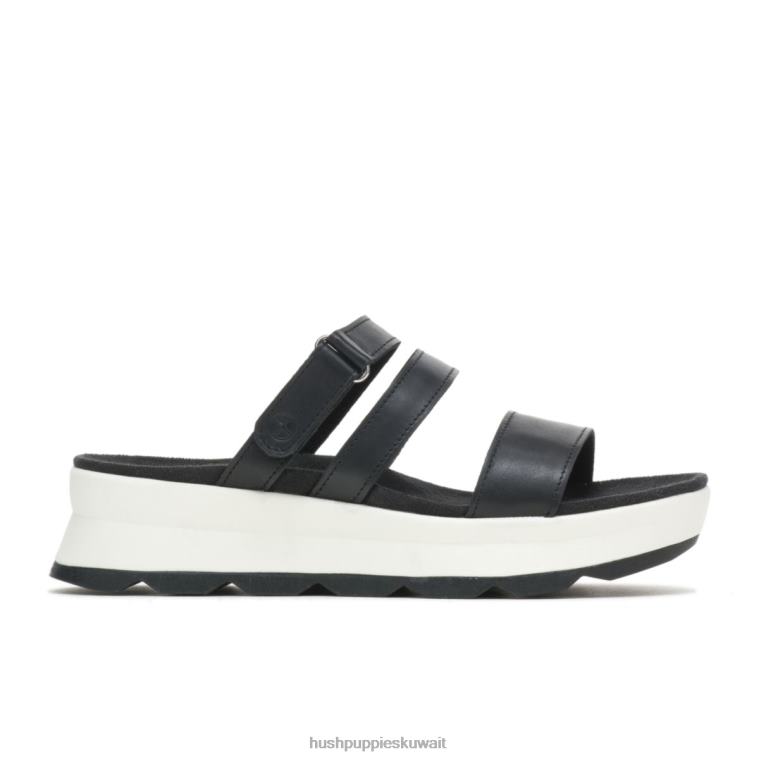 كو Hush Puppies نحيف صندل اندي جلد أسود صندل HZ8X440