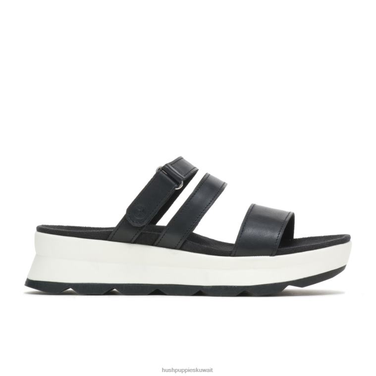 كو Hush Puppies نحيف صندل اندي جلد أسود صندل HZ8X440
