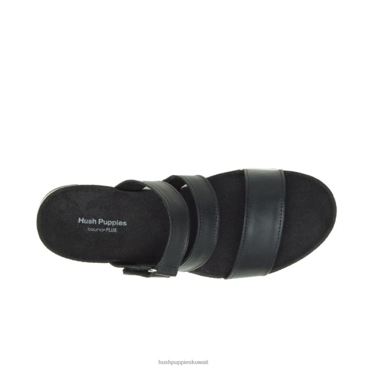 كو Hush Puppies نحيف صندل اندي جلد أسود صندل HZ8X440