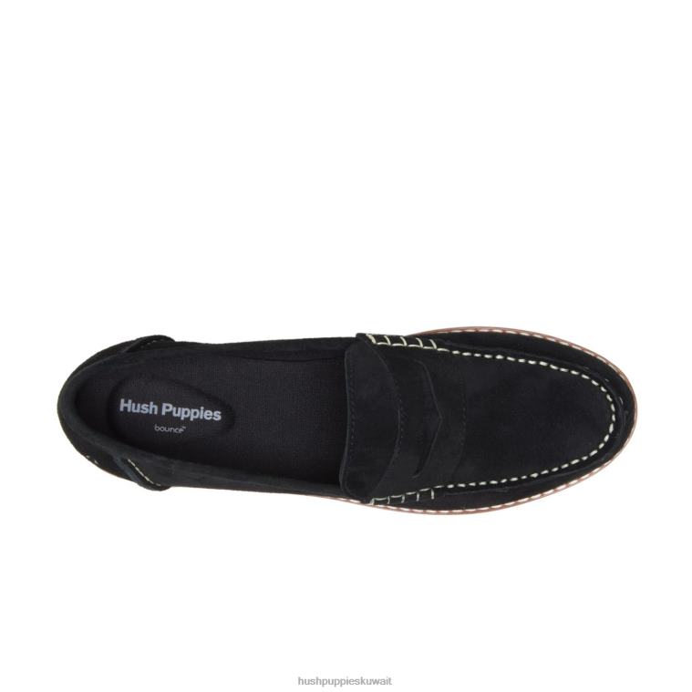 كو Hush Puppies نحيف النمنمة متعطل جلد الغزال الأسود الكسول HZ8X441