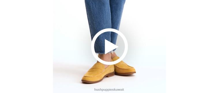 كو Hush Puppies نحيف النمنمة متعطل جلد الغزال الأسود الكسول HZ8X441