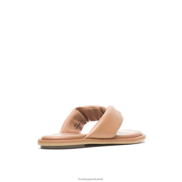 كو Hush Puppies نحيف إميلي تو بوست صندل جلد تان الصحراء صندل HZ8X44