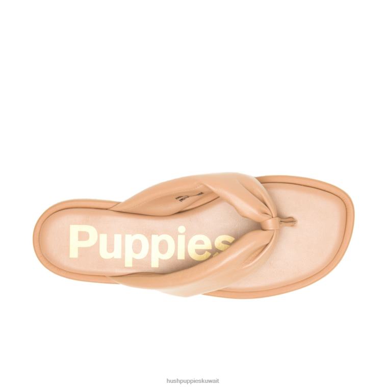 كو Hush Puppies نحيف إميلي تو بوست صندل جلد تان الصحراء صندل HZ8X44