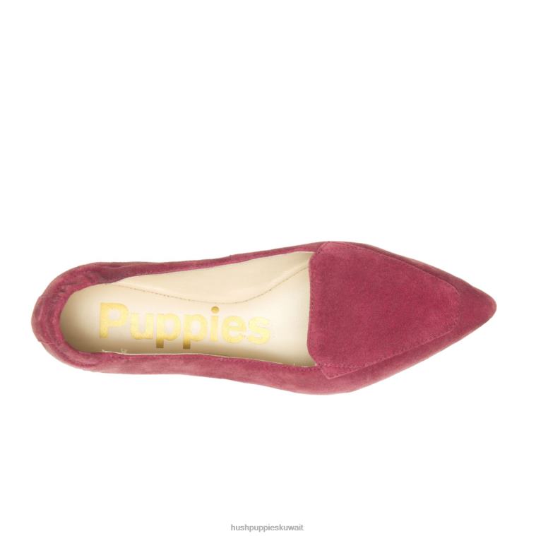 كو Hush Puppies نحيف بندق مسطح راوند أحمر أحذية مسطحة HZ8X453