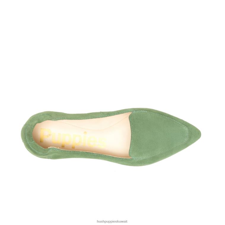 كو Hush Puppies نحيف بندق مسطح لينة الجلد المدبوغ أحذية مسطحة HZ8X458