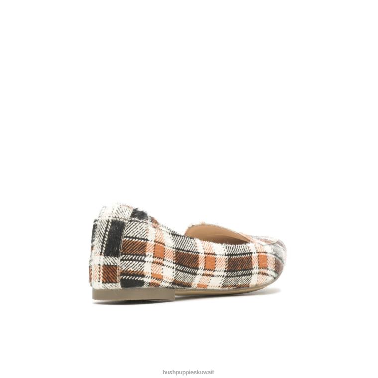 كو Hush Puppies نحيف بندق مسطح الرجعية منقوشة أحذية مسطحة HZ8X461