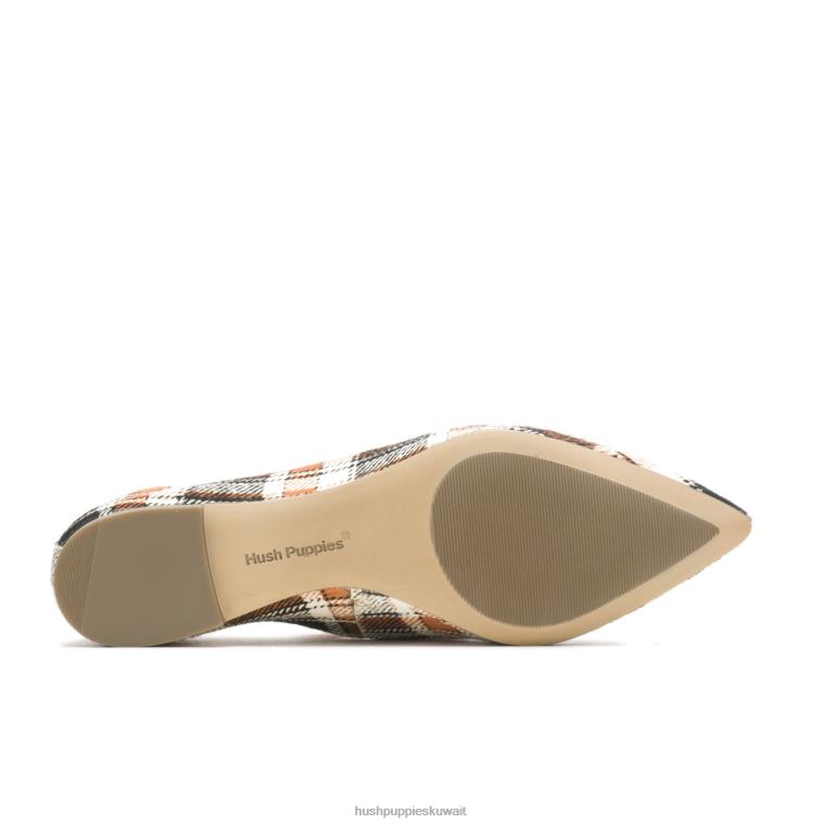 كو Hush Puppies نحيف بندق مسطح الرجعية منقوشة أحذية مسطحة HZ8X461