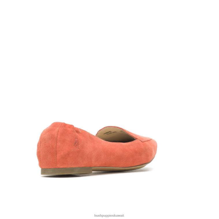 كو Hush Puppies نحيف بندق مسطح الزنجبيل سويدي التوابل أحذية مسطحة HZ8X462
