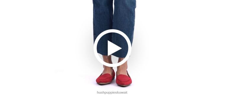 كو Hush Puppies نحيف بندق مسطح جلد الغزال الأرجواني الداكن أحذية مسطحة HZ8X465