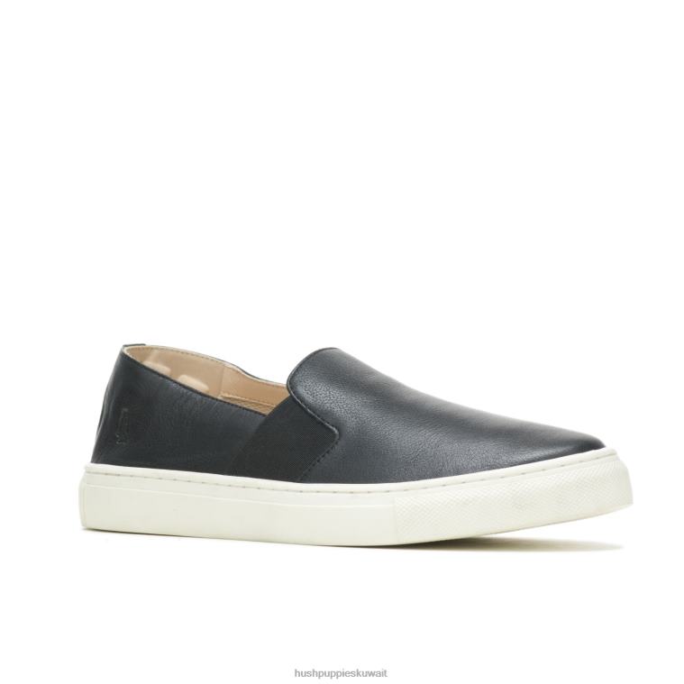 كو Hush Puppies نحيف نويل ينزلق جلد أسود جريء انزلق HZ8X474