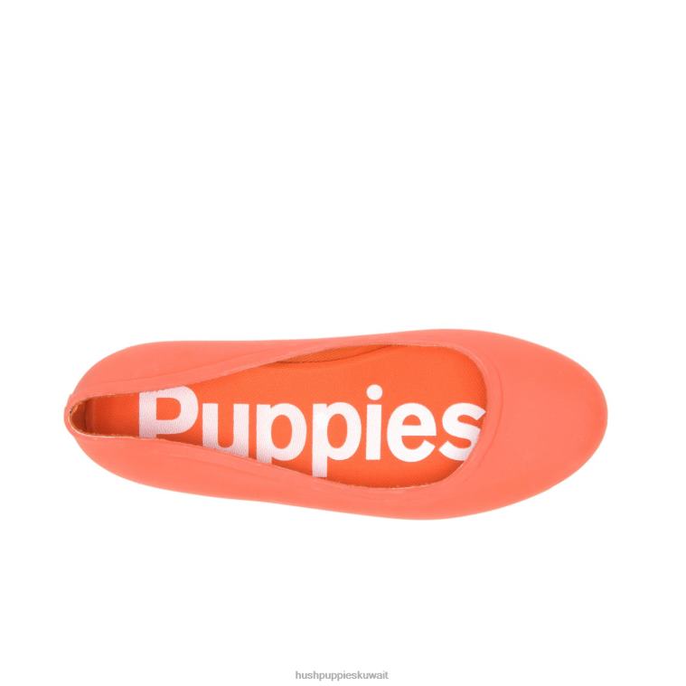 كو Hush Puppies نحيف برايت الملوثات العضوية الثابتة البرتقالي أحذية مسطحة HZ8X487