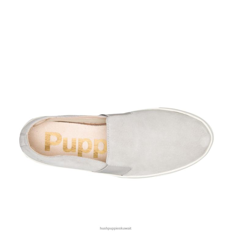كو Hush Puppies نحيف نويل ينزلق بارد الجلد المدبوغ الرمادي انزلق HZ8X490