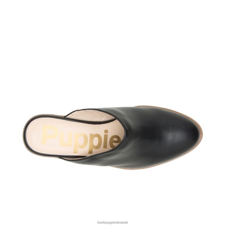 كو Hush Puppies نحيف بغل سيينا جلد أسود جريء كعوب HZ8X495