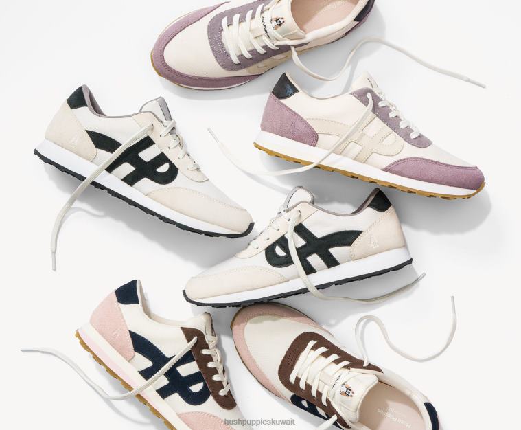 كو Hush Puppies نحيف حذاء رياضة Seventy8 الجلد المدبوغ الوردي المتربة حذاء رياضة HZ8X4115