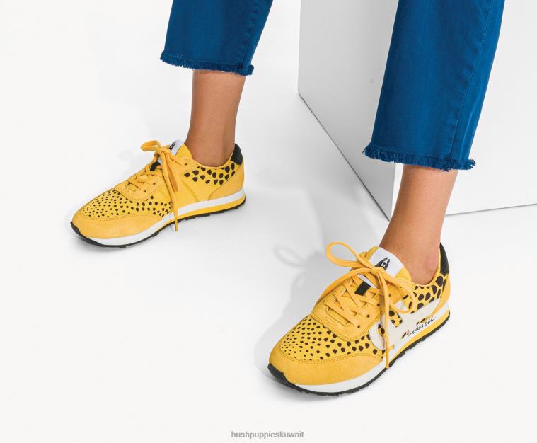 كو Hush Puppies نحيف حذاء رياضة Seventy8 متعدد الجلد المدبوغ الأصفر حذاء رياضة HZ8X4119