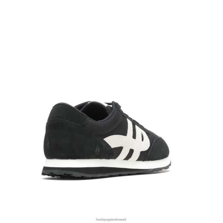 كو Hush Puppies رجال حذاء رياضة Seventy8 جلد الغزال الأسود حذاء رياضة HZ8X4331