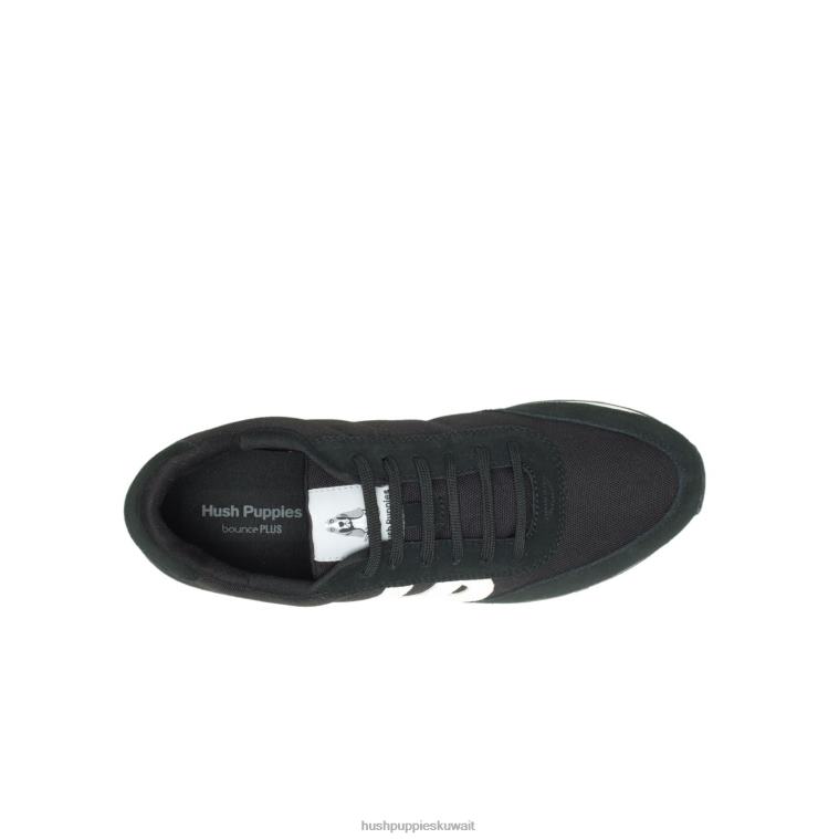 كو Hush Puppies رجال حذاء رياضة Seventy8 جلد الغزال الأسود حذاء رياضة HZ8X4331