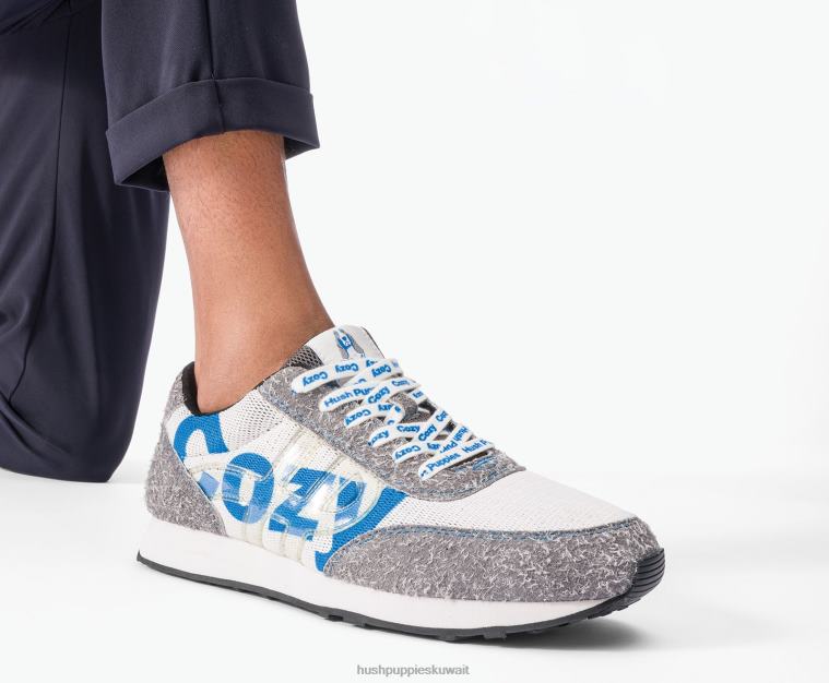 كو Hush Puppies رجال حذاء رياضة Seventy8 جلد الغزال الرمادي حذاء رياضة HZ8X4335