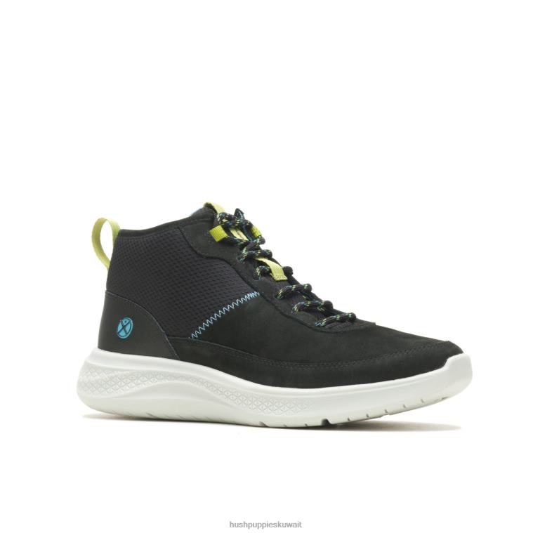 كو Hush Puppies نحيف رفع chukka nubuck أسود جريء حذاء رياضة HZ8X4128