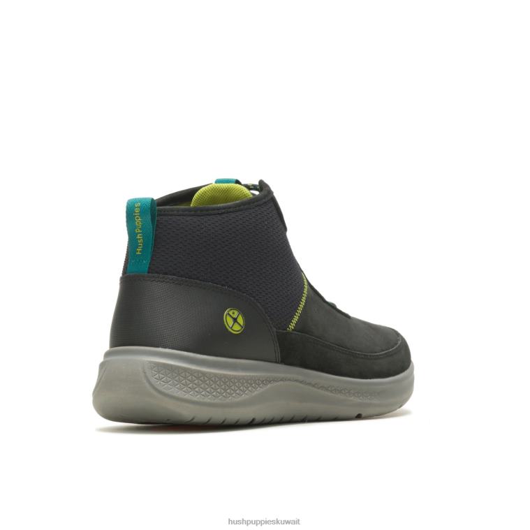 كو Hush Puppies رجال رفع chukka nubuck أسود جريء حذاء رياضة HZ8X4341